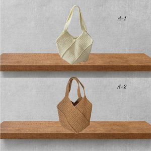 Sac fourre-tout en paille au crochet pour l'été - Sac de plage fabriqué à la main, fourre-tout élégant en raphia et en osier
