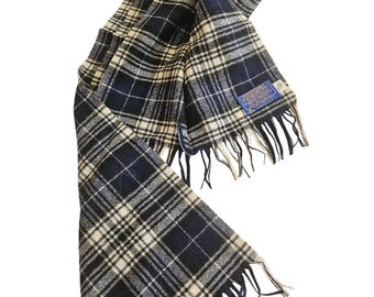 Vintage Pendleton Wool Plaid Scarf