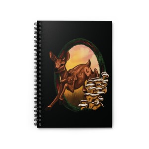 Trippy Deer Spiral Notebook - Ruled Line