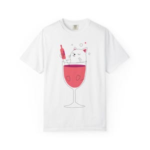 Funny Cat Wine Unisex T-shirt, Cat Lover Tee, Animal Graphic Shirt, Cute Kitty Top, Cat Owner Gift
