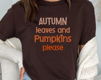 T-shirt Feuilles d'automne : cadeau d'automne, haut nature saisonnier
