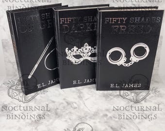 Trylogia Fifty Shades – Nocturnal Bindings Custom Edition | Zestaw oprawionych ręcznie tomów Dark Romance Rebind