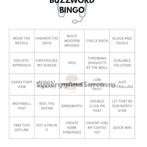 Corporate Buzzword Bingo
