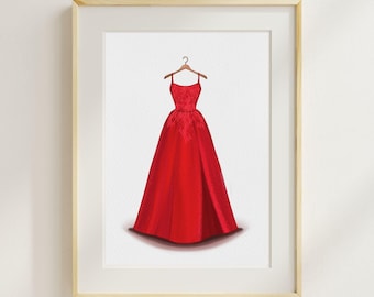 Prom Dress Portrait from Photo, Quinceañera Dress Illustration, Graduation Gown Sketch (Digital Download)