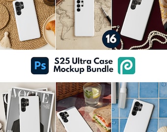 Samsung S25 Ultra Phone Case Mockup Bundle, Galaxy Case Mockup Bundle, Samsung Mockup Bundle, Full Shop Phone Case Mockup Collection