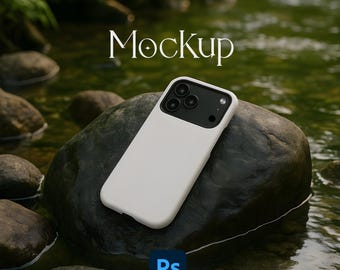 iPhone 17 Pro Phone Case Mockup, Tough Case Mockup, iPhone Case Mockup, Smart Object PSD Phone Case Mock Up