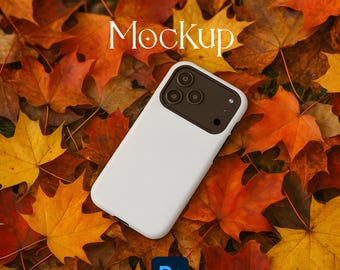 iPhone 17 Pro Phone Case Mockup, Tough Case Mockup, iPhone Case Mockup, Smart Object PSD Phone Case Mock Up