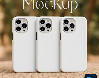 iPhone Case Mockup Photoshop | PSD Printify Tough Phone Case Mockup Template | Realistic Lifestyle Smart Object Mockup, iPhone Cover Mock Up
