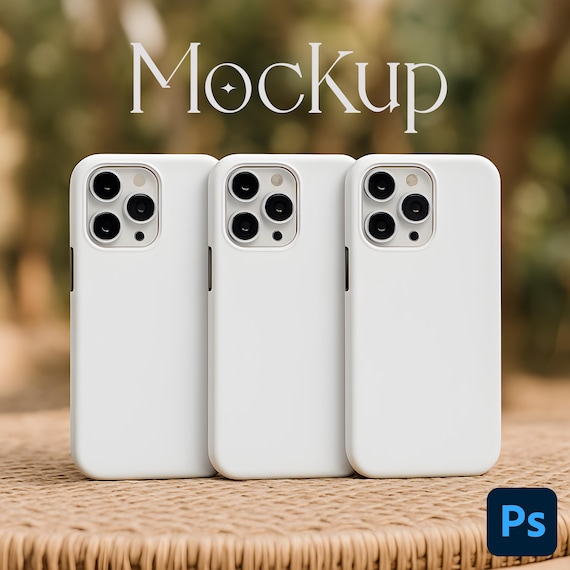 iPhone Case Mockup Photoshop | PSD Printify Tough Phone Case Mockup Template | Realistic Lifestyle Smart Object Mockup, iPhone Cover Mock Up
