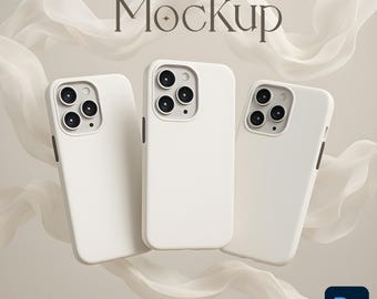 iPhone Case Mockup Photoshop | PSD Printify Tough Phone Case Mockup Template | Realistic Lifestyle Smart Object Mockup, iPhone Cover Mock Up
