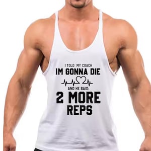 2 More Reps&quot; Gym Tank Top – Funny Fitness Shirt for Bodybuilders & Gym Lovers