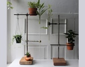 ONE Large Lab Stand Industrial Style Plant Stand w Long Glass Test Tube Propagation Vase Vintage Modern Plant Display 25 quot Qty RTS