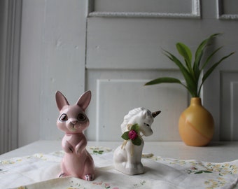 Pink Ceramic Rabbit | Etsy