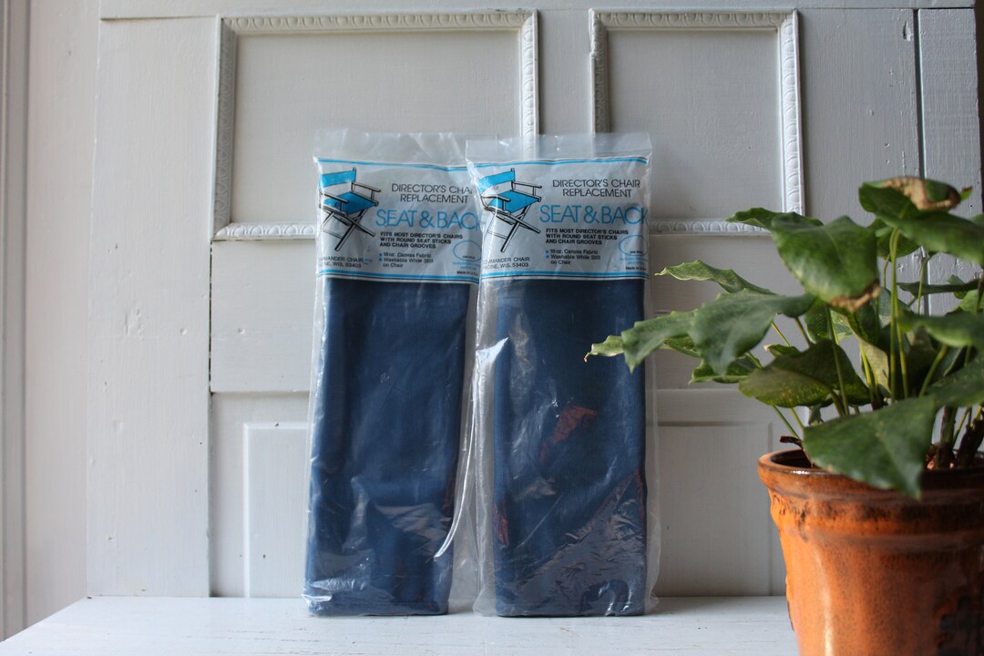 TWO Directors Chair Replacement Seat and Back Fabric Repair Kits 18 Oz