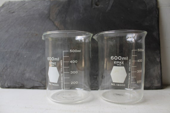 Your Choice Vintage Lab Glass Beaker 1000 Ml 600ml 400 Etsy Australia