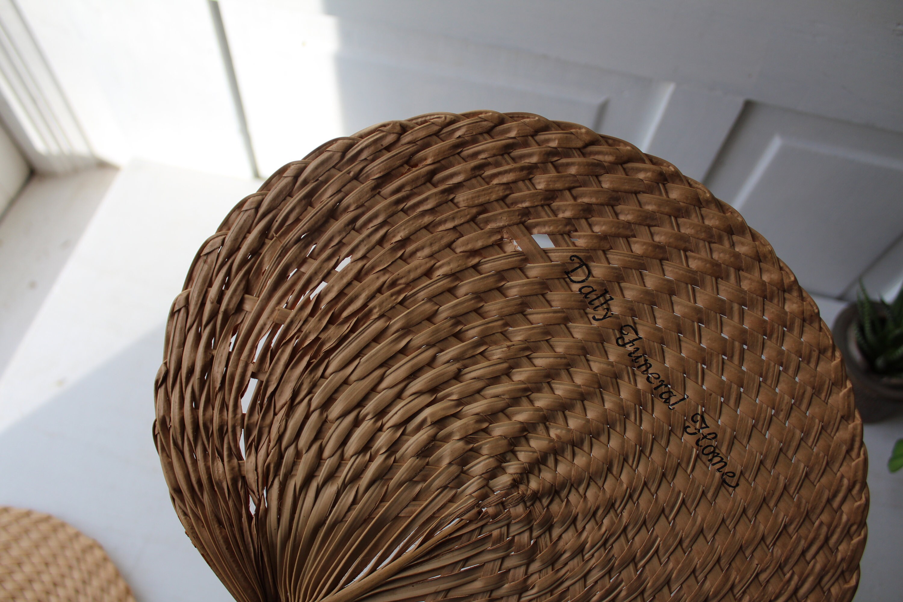 4 Vintage Rattan Hand Fans Woven Natural Wicker Fans Etsy