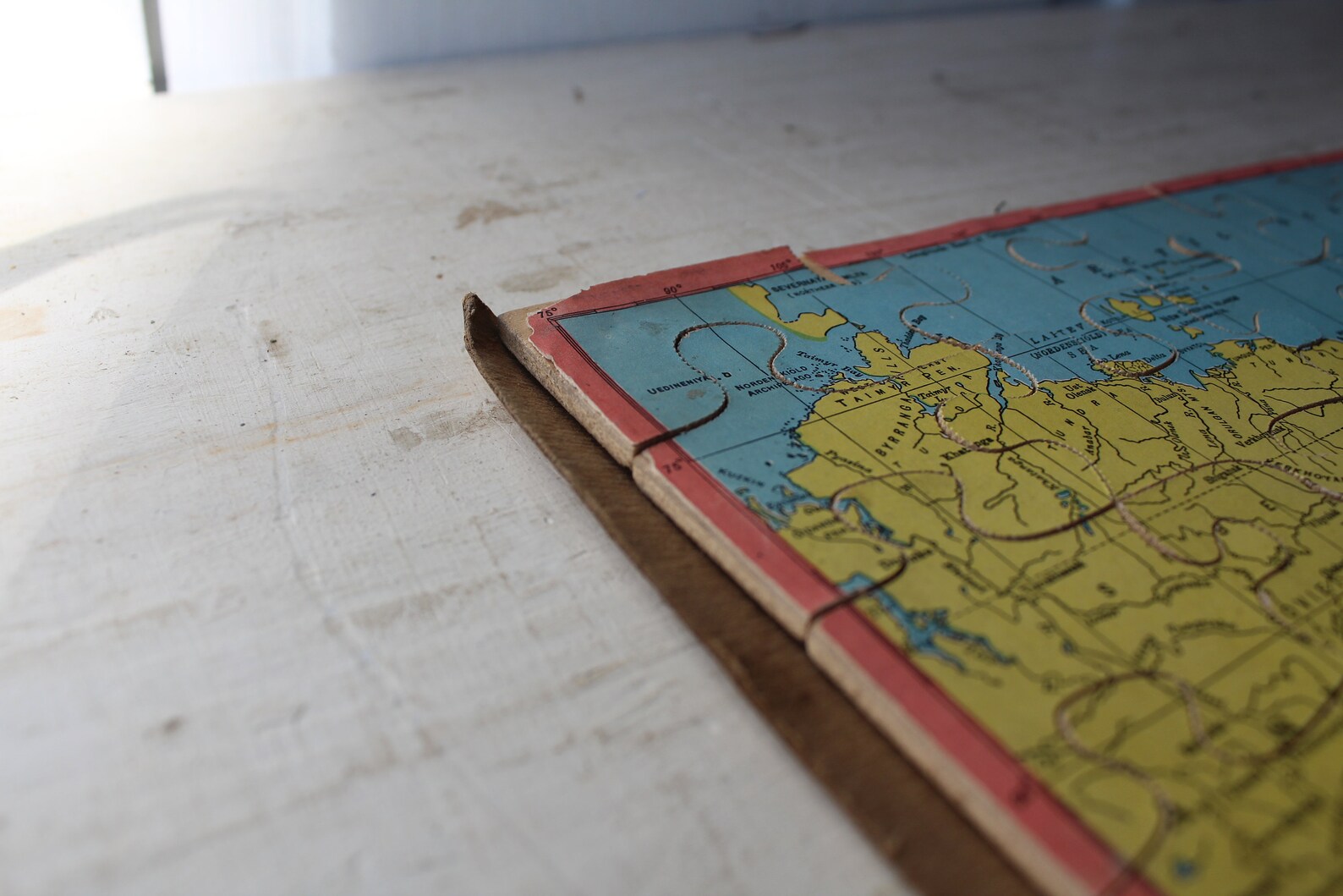 Puzzle Ancien - Carte Du Monde 1940 - JK Straus - Puzzle En Carton Vintage