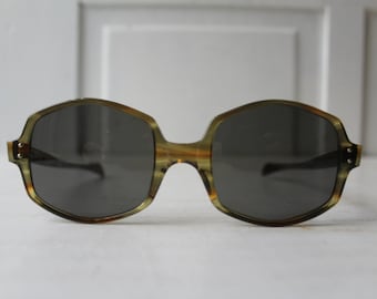 Vintage American Optical Sunglasses - Eyeglass Frames - Hexagon Frame