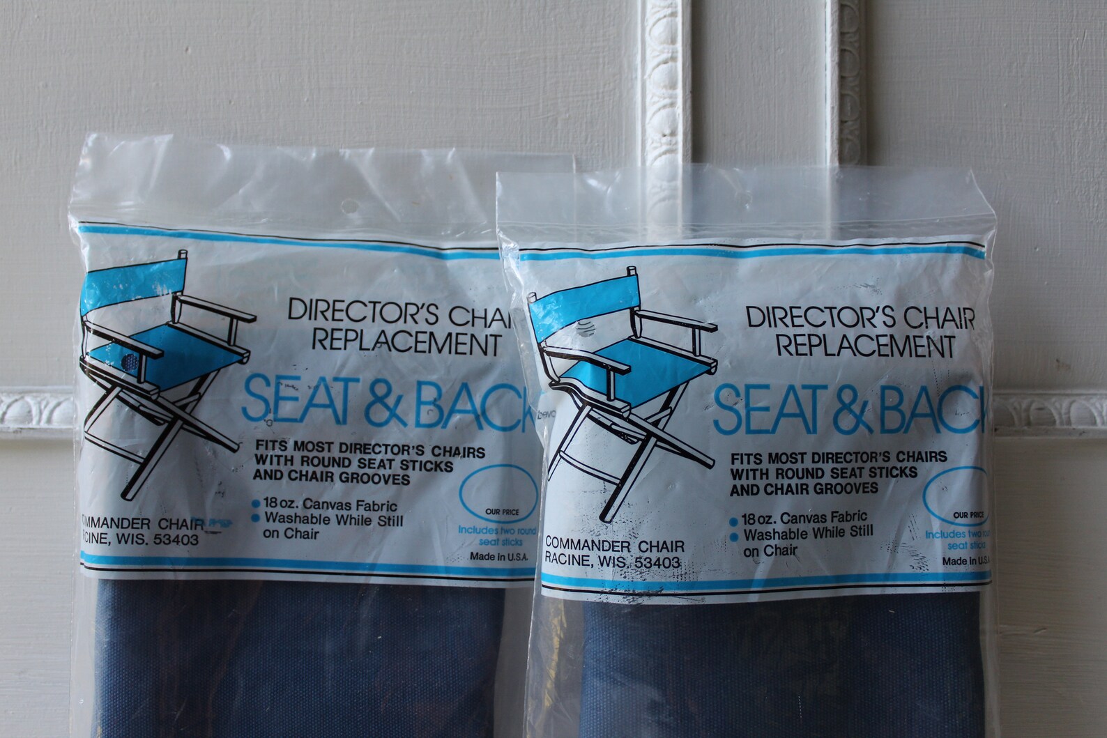TWO Directors Chair Replacement Seat and Back Fabric Repair Etsy