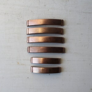 6  Rose Gold Bronze Handles - Dresser Desk Vanity Furniture Hardware - Authentic Vintage  3 1/2&quot; and 4 1/2&quot; Centers