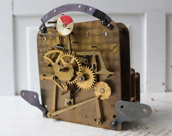 Vintage Telechron Synchronous Motor Brass Clock Gear Mechanism