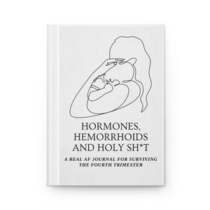 Hormones, hémorroïdes et merde | Journal post-partum pour les mamans, cadeau drôle pour le quatrième trimestre, carnet de notes pour nouvelle maman, journal avec lignes vierges