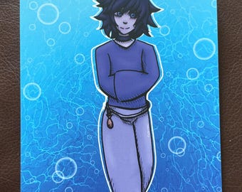 Impresión de postal moderna de Giyuu Tomioka - Demon Slayer