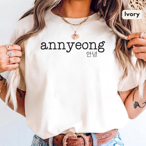 Annyeong K-Drama T-Shirt: Hangul (Korean) T-Shirt, Fangirl Top