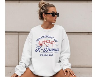 K-Drama Department of K-Drama Crewneck Sweatshirt | Korean Drama Lover Gift | KDrama Merch | K-Drama Addict Gift Idea