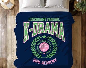 Couverture Fangirl K-Drama | Couverture K-Drama | Cadeau pour fan de théâtre coréen | Produits dérivés Kdrama | Jeté dramatique