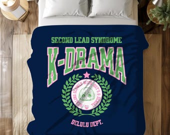 Couverture polaire K-Drama | Syndrome du deuxième plomb, cadeau dramatique coréen | Produits dérivés Kdrama | Couverture KDrama