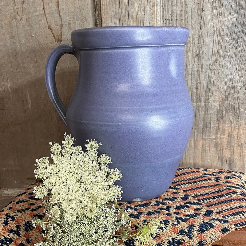 Antique Blue Stoneware Pitchernull