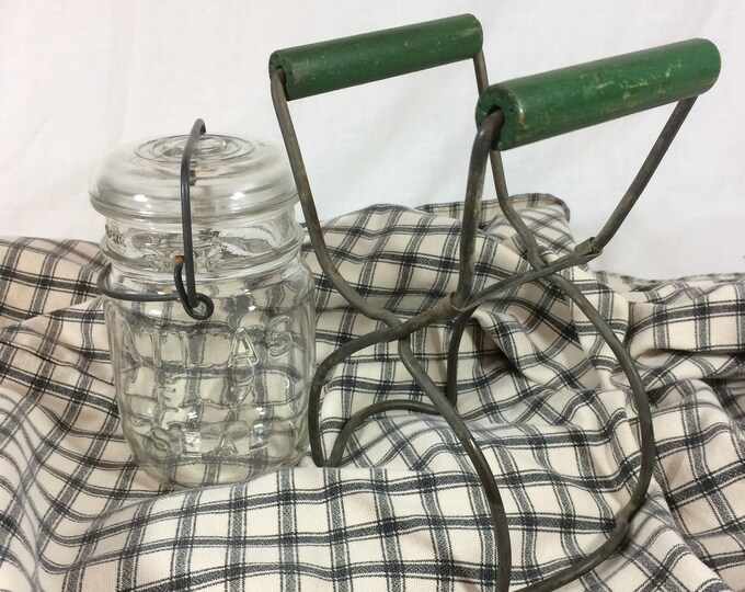 Vintage Canning Jar Lifter With Green Handles 1930's or 1940's Made by