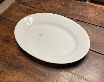 Antique White English Ironstone Platter 1800's John Maddock & Sons, Burslem 14 1/2" x 10 1/8"