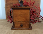 Antique Wooden Coffee Grinder Mill Early 1900 39 s Box Type Coffee Mill Grinder