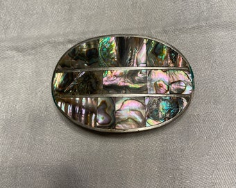 abalone belt buckle