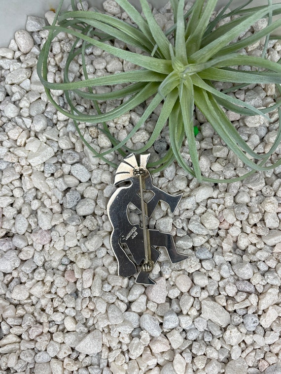 Vintage Zuni Rain Dancer/Kokopelli Marked Mexico .925 Gem