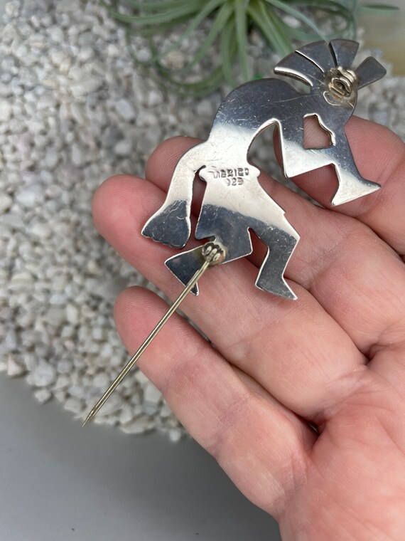 Vintage Zuni Rain Dancer/Kokopelli Marked Mexico .925 Gem