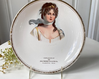 Antique Plate Advertising The Great Western Coal & Coke Co., Wilburton, Okla.: C. 1890