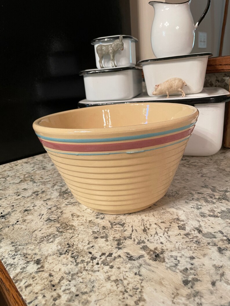 Vintage Watt Oven Ware 9 Bowl 1940's Yellowware Bowl Etsy