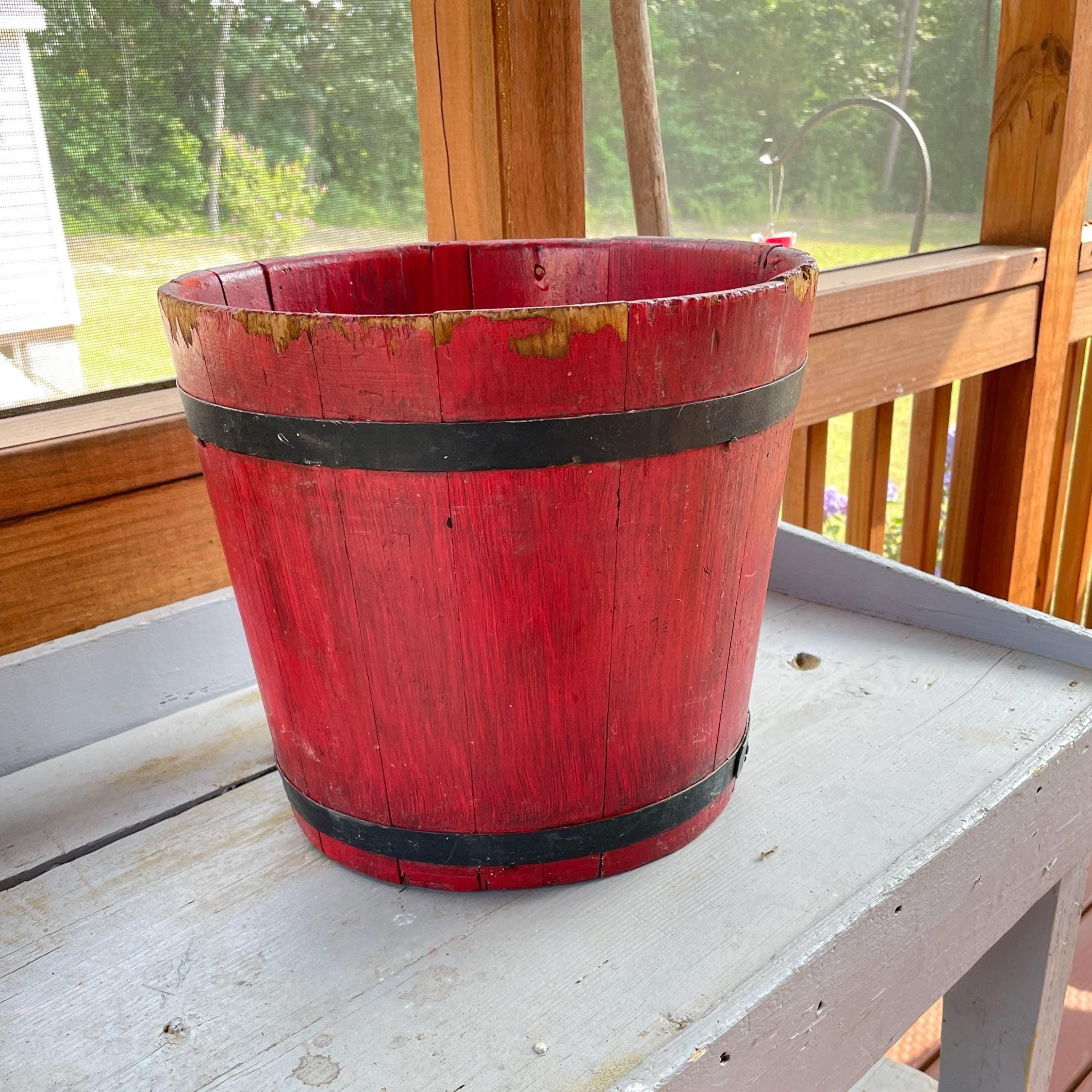 Old Primitive Wooden Buckets - Etsy
