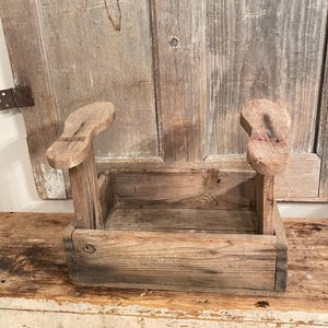 Vintage Rustic Cobbler&#39;s Box, 1930&#39;s or 1940&#39;s Handmade Shoe Shine Box