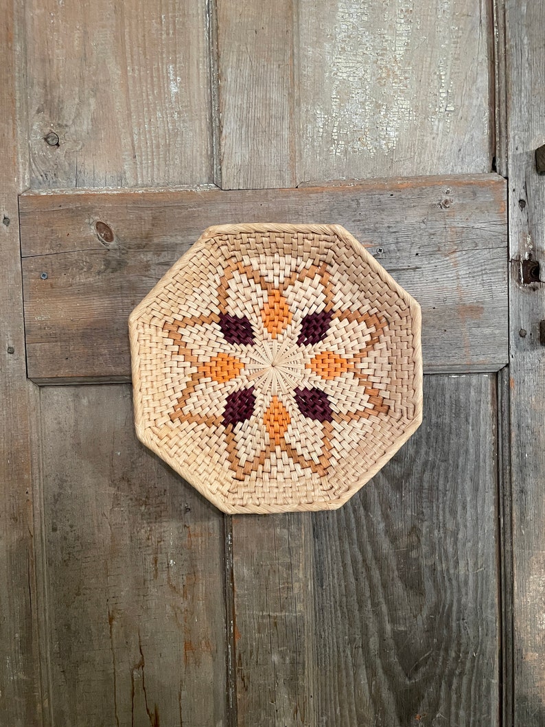 Vintage Hand Woven Tray Basket Sea Grass Tray Basket/wall Etsy