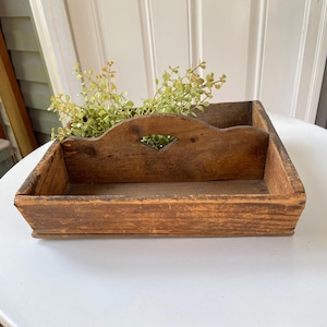 Antique Wooden Knife Box, Late 1800&#39;s to Early 1900&#39;s Cutlery Tray