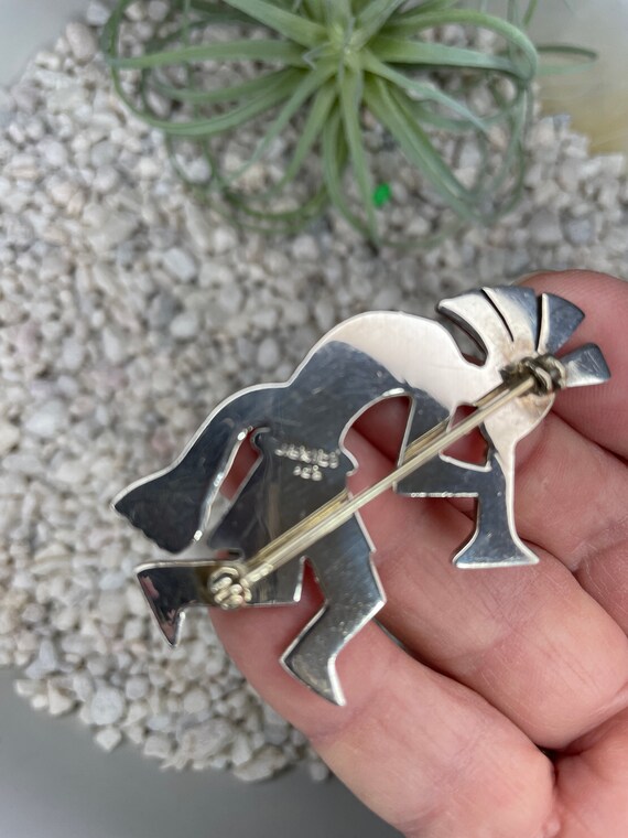 Vintage Zuni Rain Dancer/Kokopelli Marked Mexico .925 Gem