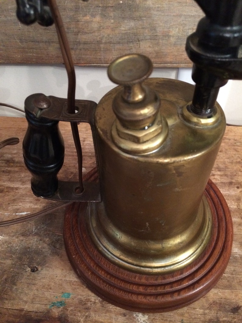 Vintage Lamp made from Antique Brass Welding Torch Blow Torch Etsy