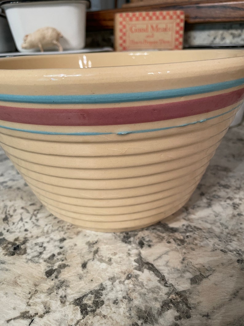 Vintage Watt Oven Ware 9 Bowl 1940's Yellowware Bowl Etsy