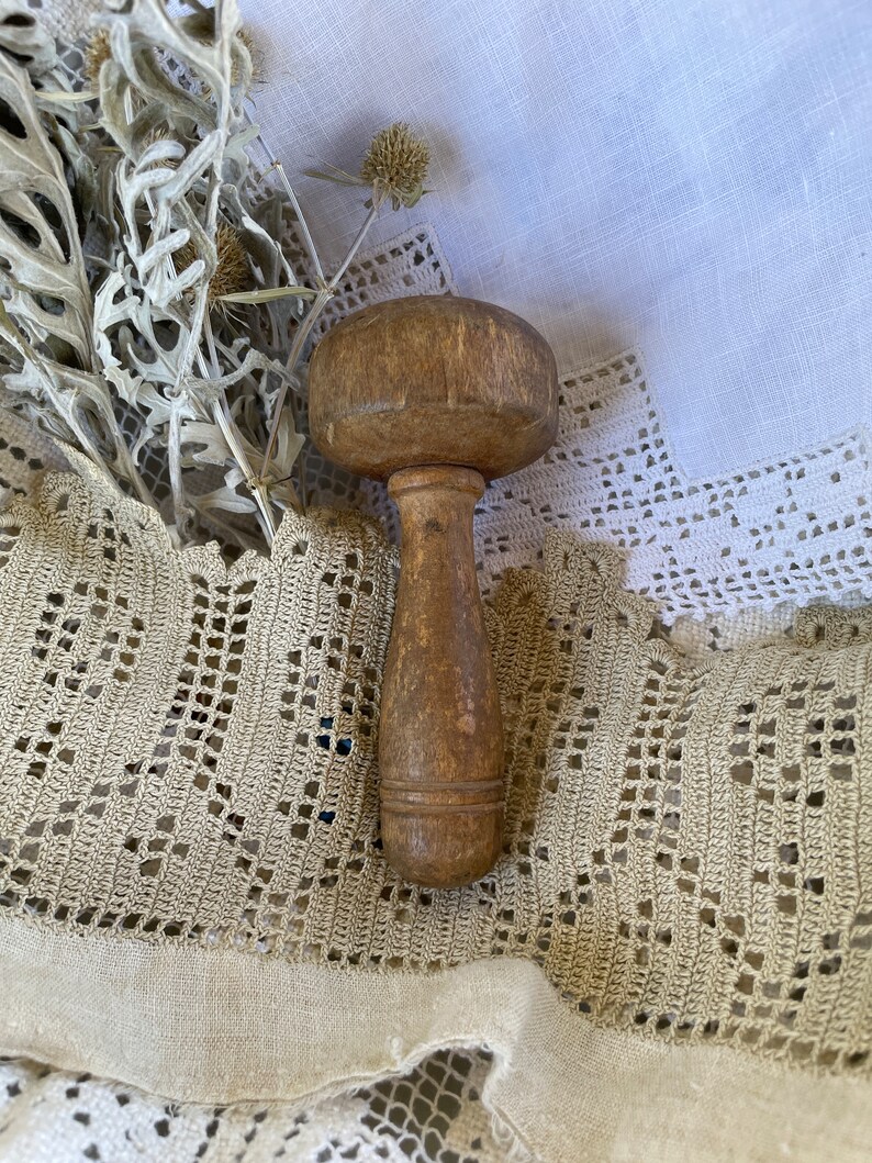 Antique Small Primitive Darner 1920's Sock Darning Tool Sewing Tool image 1