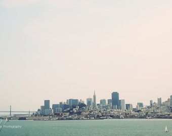 Looking Back - San Francisco California, Bay Bridge, Downtown, City View