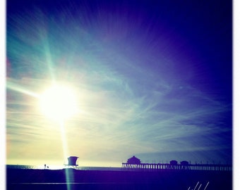 Beach Sunset - Glitter Beach - 5X5 Square California Beach Fine Art Photo